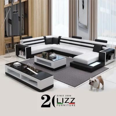 Modern Full Leather Chinese Hand Made Sofa Sectional Sofa Furniture for Living Room