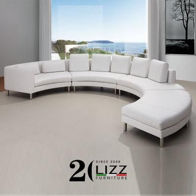 Unique Design Home Living Room Furniture Leisure Modern Sectional White Leather Sofa