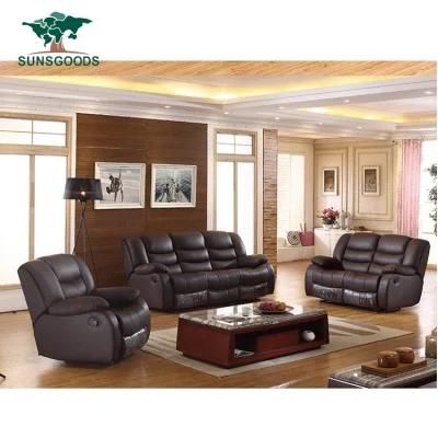 Modern Lazy Boy Living Room Bonded Leather Power Recliner Sectional Sofa