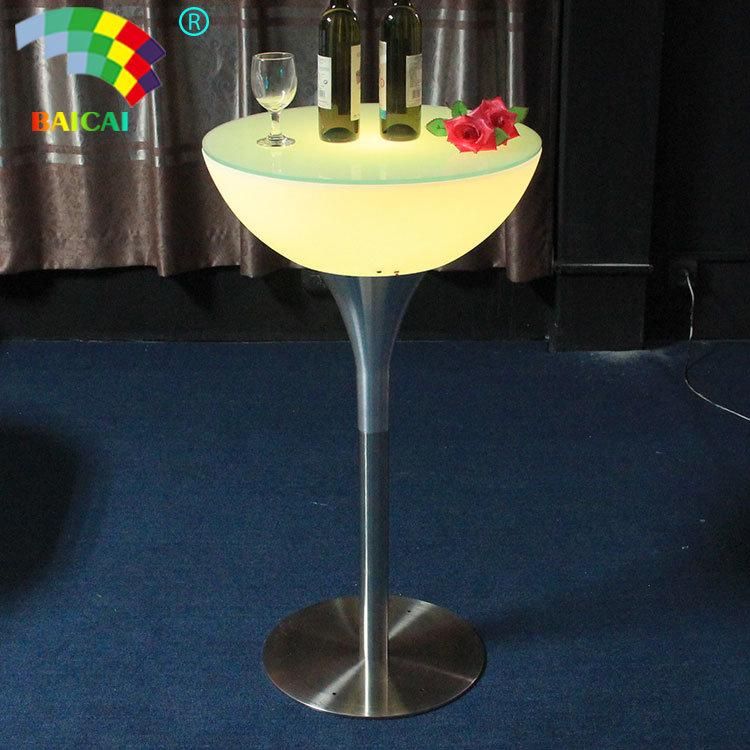 LED Illuminated Bar Cocktail Table /Modern LED Bar Table with Remote Control