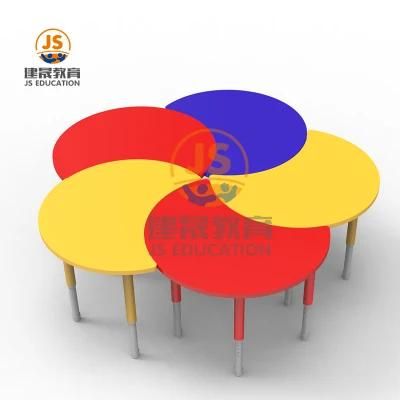 Colorful Wood Metal Adjustable Kindergarten Furniture Kids Table and Chair