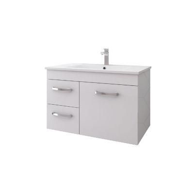 Modern Wall Mounted Bathroom Furniture with Metal Handle with Ceramic Basin