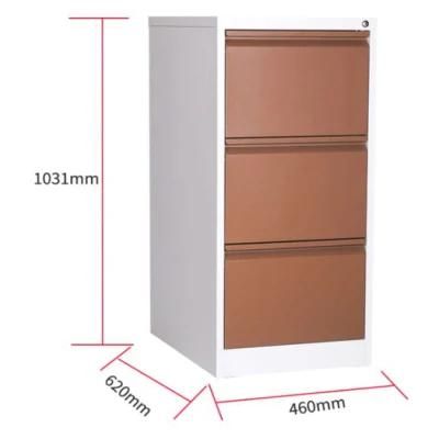 Three Drawer Chinese Furniture Vertical Filing Cabinet [455mm Deep]