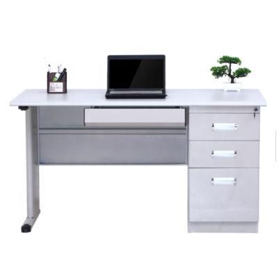 Office Furniture Large Steel Computer Desk Table with 3 Drawers