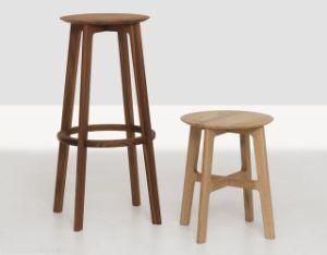 Modern Solid Ash Wood High Bar Chair