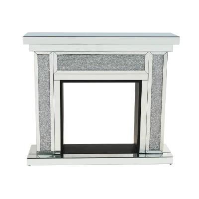 2021 Modern Living Room Faux Diamond Electric Fireplace Crushed Glass Furniture