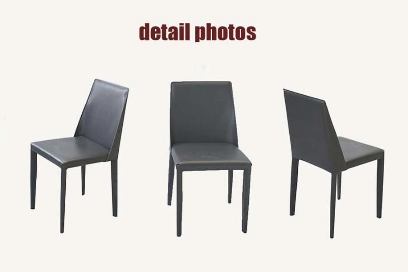 Modern Furniture Design Metal Cafe Restaurant PU Dining Chair