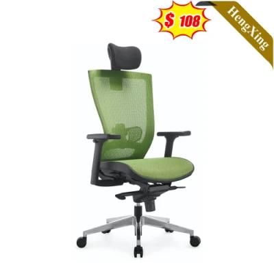 High Quality Green Mesh Fabric Office Mesh Chairs Swivel Height and Headrest Adjustable Ergonomic Chair