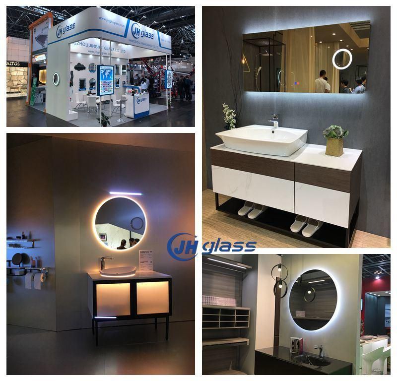 Jinghu Hotel Project LED Bathroom Mirror Bluetooth Speaker Multifunction LED Lighted Bathroom Mirror