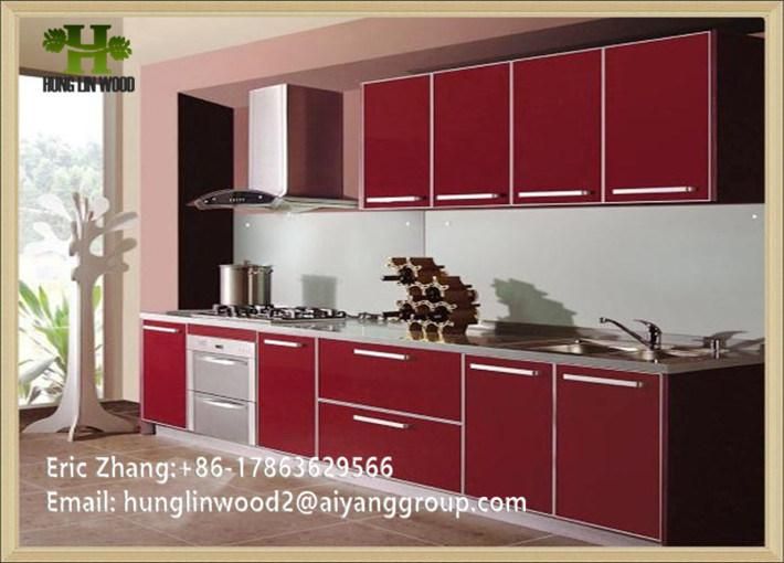 Home Used Luxury Melamine Kitchen Cabinet Wood Veneer Cabinet