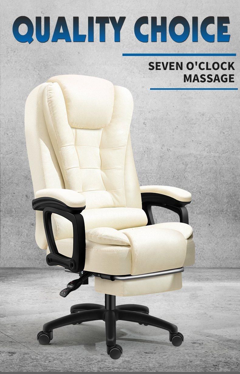 Low Price High Quality Ergonomic Swiveling Recliner Massage Manager Executive Boss Chair with Footrest