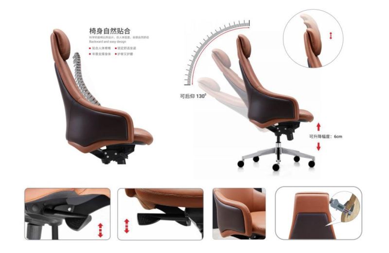 Zode Popular Modern Furniture High Quality Foam PU Leather High Back Office Swivel Chair