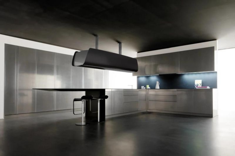 Modern Design Aluminium Stainless Steel Modular Kitchen Wall Cabinet Acrylic Kitchen Furniture