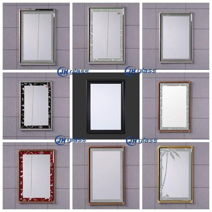 Home Decoration Bathroom Framed Stainless Steel Wall Mirror