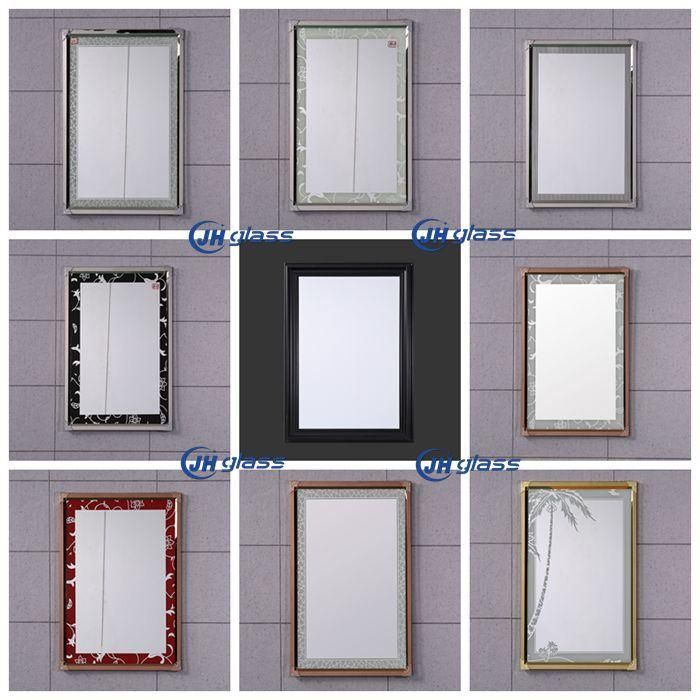 Home Decoration Bathroom Framed Stainless Steel Wall Mirror