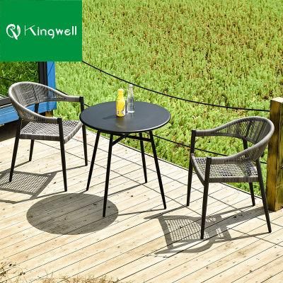 Simple Modern Aluminum Dining Chair and Table Combination for Garden