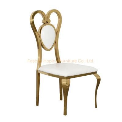 Dignified and Generous Leather Stainless Steel Frame Chair Love Chairs