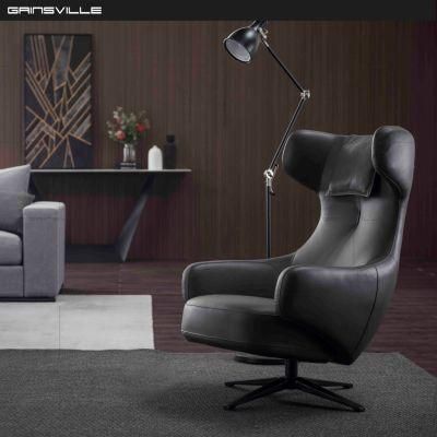 Italian design Furniture High Quality Modern Leisure Leather Swviel Chair Crf27