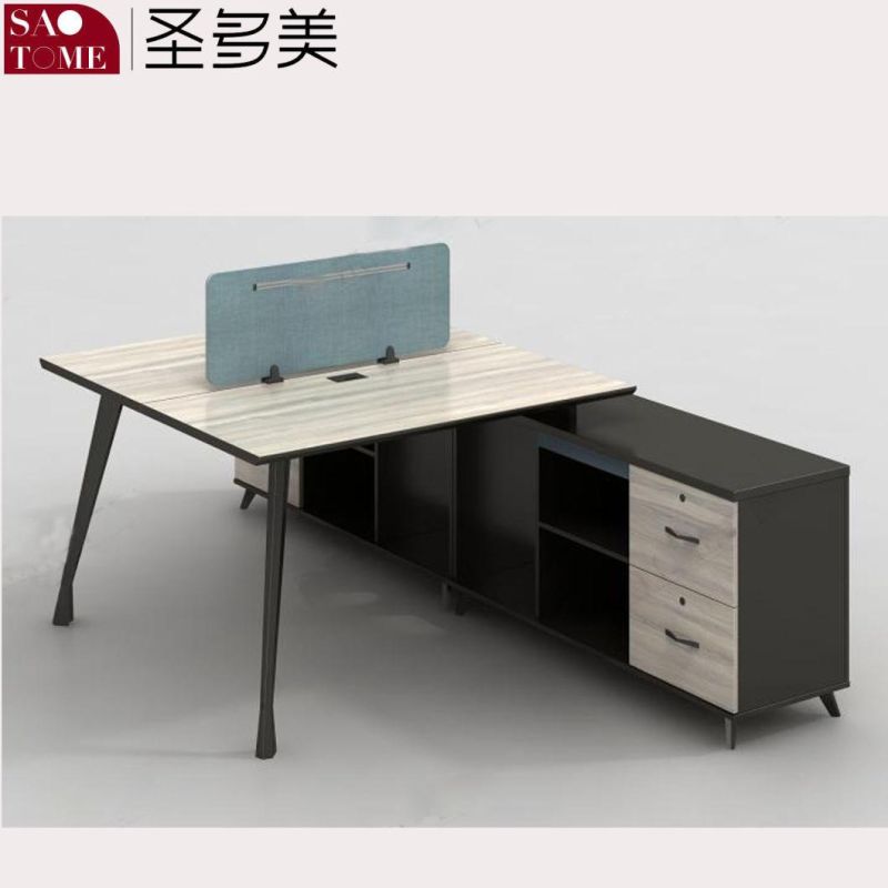 Modern Two-Person Card Position Office Furniture Desk