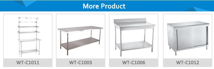 Hot Hotel Stainless Steel Kitchen Furniture Workbench Table Cabinet