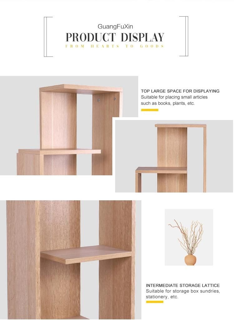Modern Simple Design Wooden 4-6 Level Bookshelf for Office Room Bookcase