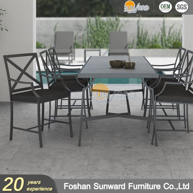 Modern Design Aluminum Dining Set Outdoor Table Set Living Room Furniture Balcony Furniture