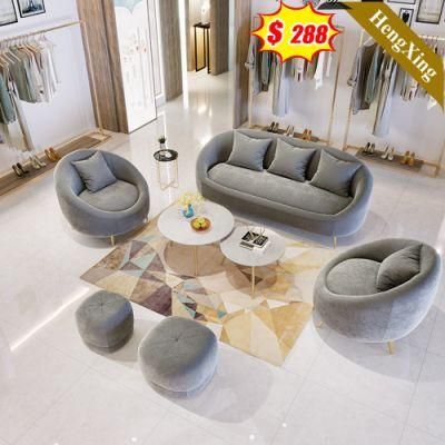 Luxury Modern Design Living Room Bedroom Fabric Sofas Set Home Office PU Leather Velvet Gray Color 1/2/3 Seat Sofa