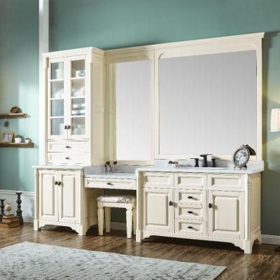 Woma New Design Solid Wood Complete Set Bathroom Vanity Cabinet (3371)