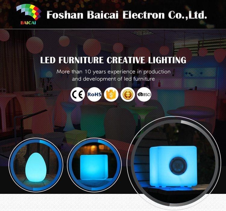 LED Cube Glowing Outdoor Table