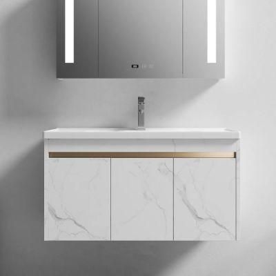 28&quot; White Floating Bathroom Vanity with Ceramic Top &amp; Drop-in Sink