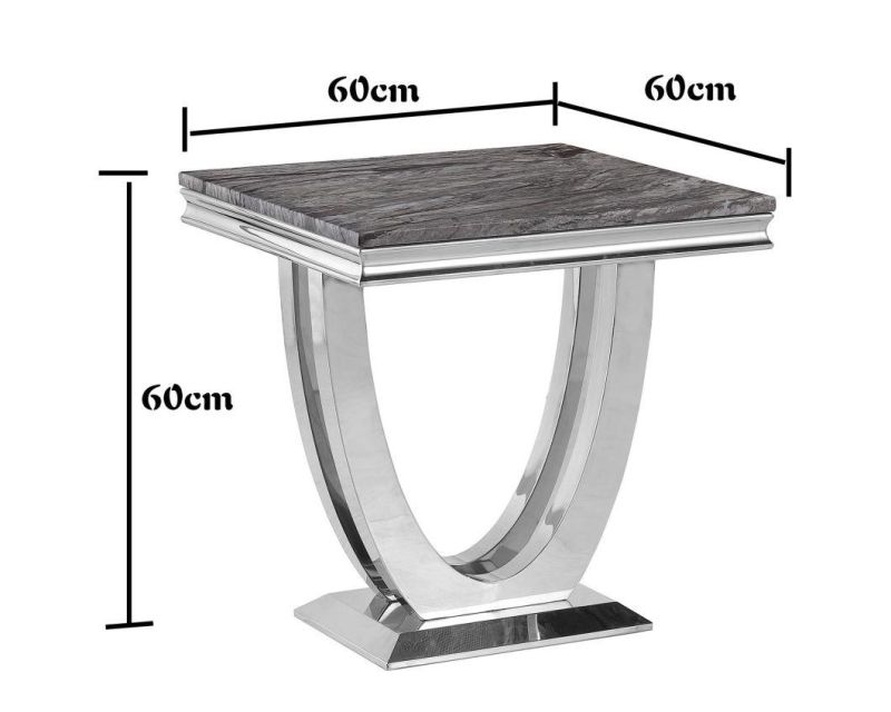 Factory Wholesale Marble Living Room Furniture Stainless Steel Black Stone Coffee Table for Home Hotel