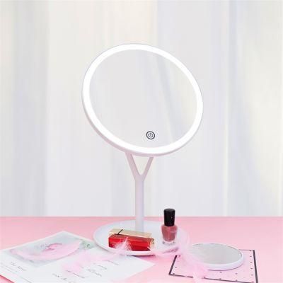 High Definition Desktop Dimmable Brightness Makeup LED Mirror for Hairdressing