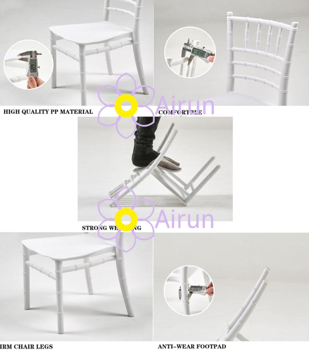 Hot Sale Stackable White Plastic Kids Tiffany Chiavari Chairs for Children Party