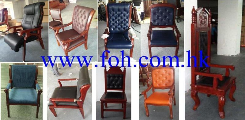 Modern High Back Wooden Conference Chair with Wheel
