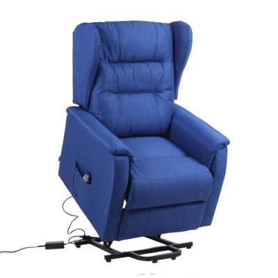 Modern Living Room Home Hotel Furniture 1 Seater Sofa Linen Fabric Lift up Electric Recliner Chair