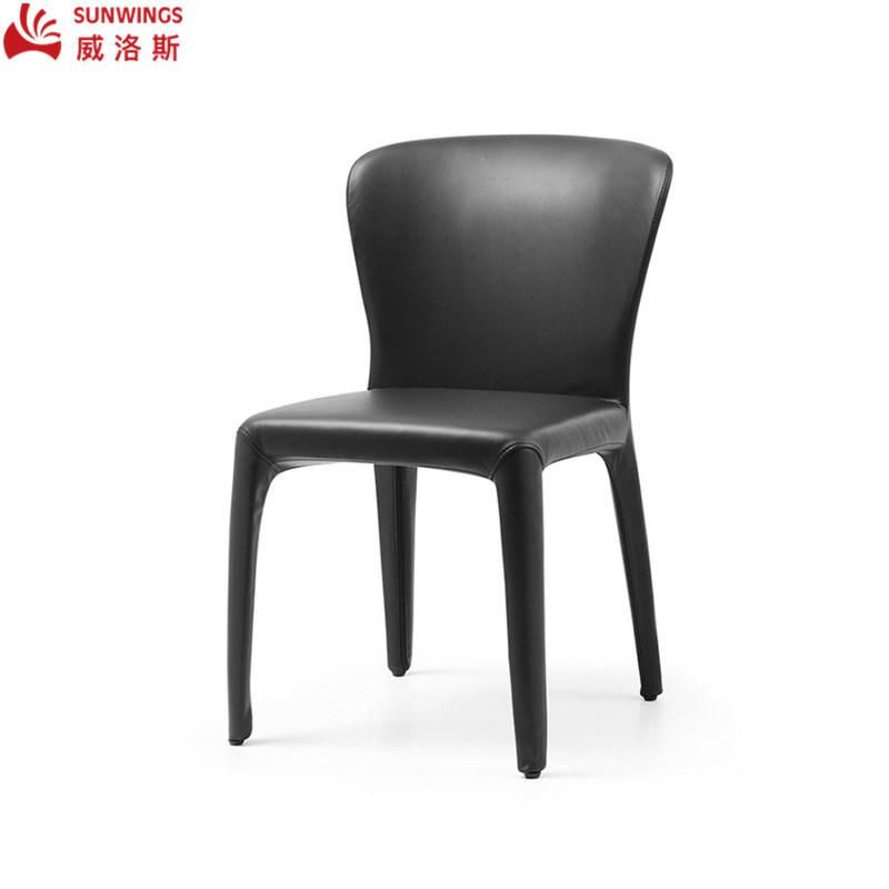Light and Luxury Design Solid Wood PU Leather All - Covered Dining Chair for Restaurant