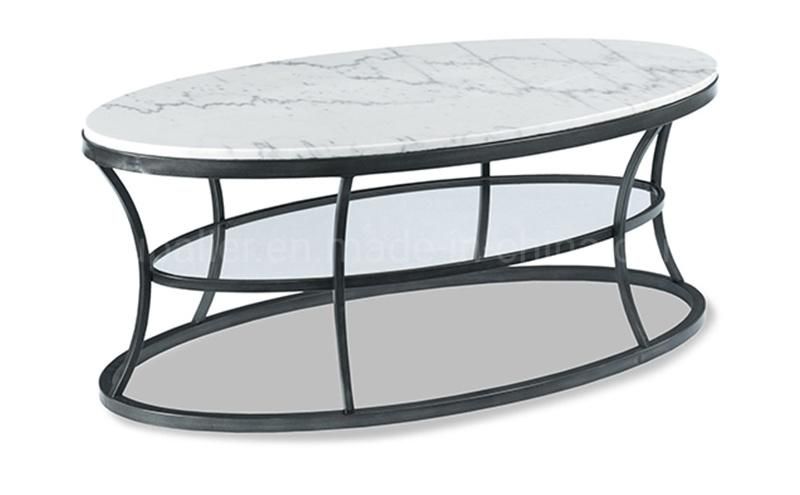 Hotel Furniture Metal Frame Wood Top Coffee Table