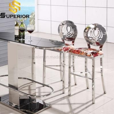 Stainless Steel High Bar Chairs for Home Furniture Set