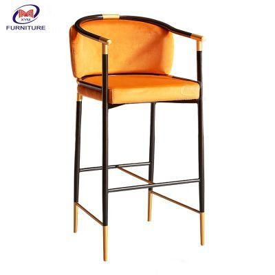 Luxury Restaurant Metal Industrial Barstool Bar Stool Modern High Chair for Bar Table