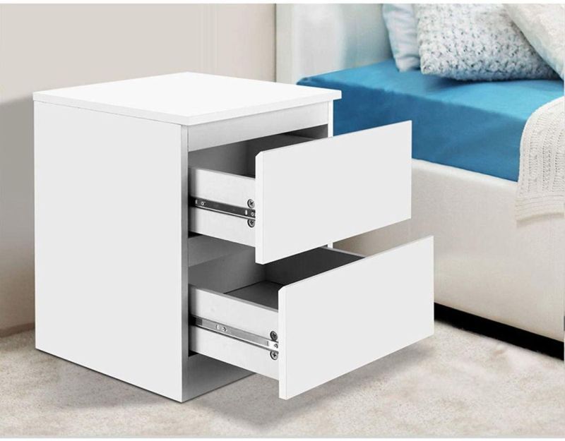 Modern White Bedside Table Side Table Nightstand End Table for Living Room