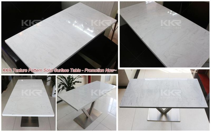 Small White Artificial Stone Solid Surface Table Dining Table