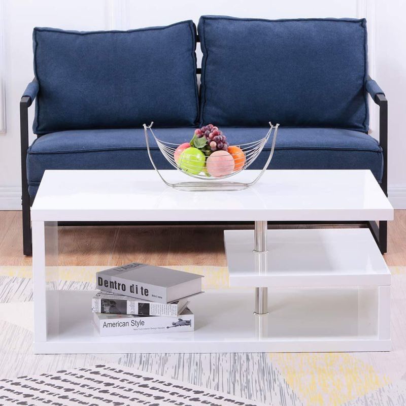 Factory Manufacturer Supplier Wholesale MDF Storage MID Century Modern Living Room Wooden Coffee Tables