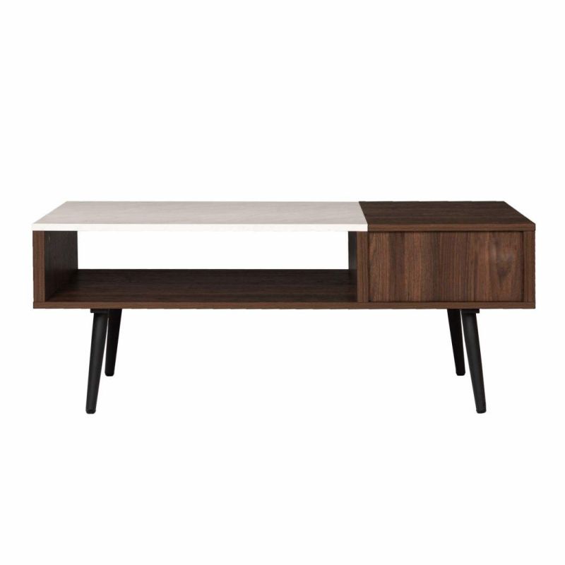 Drawer Coffee Table, Dark Walnut