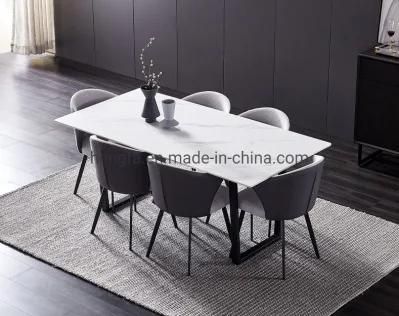 Living Room Furniture Sets Metal Frame Legs Marble Dining Table