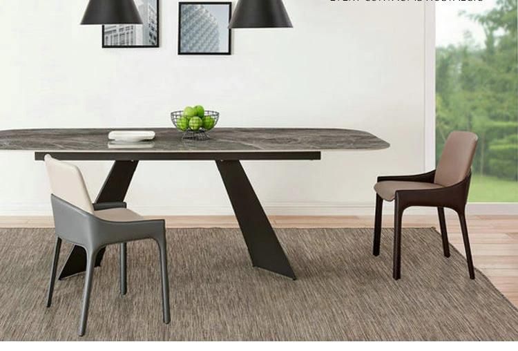 Restaurant Home Furniture Set Sponge Cushion Leather Dining Chairs