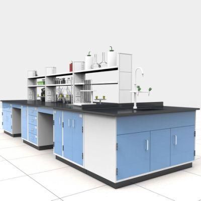 Hospital Steel Lab Equipment Island Lab Bench, Hospital Steel Lab Work Furniture/