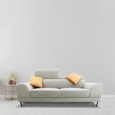 Modern Living Room Furniture Sofa Set Soft 2 Seater Grey Fabric Sofa