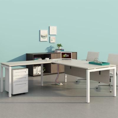 Latest Simple Design L Shaped Modern Office Furniture Melamine Excutive Office Desk