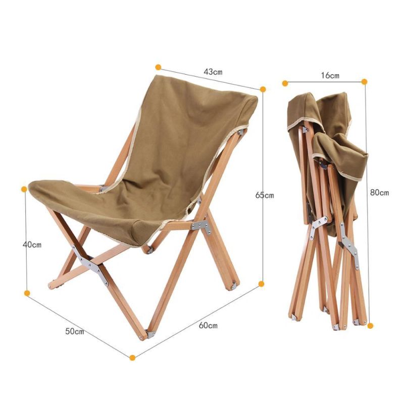 Wooden Beach Chair Folding Butterfly Chair Canvas Chair