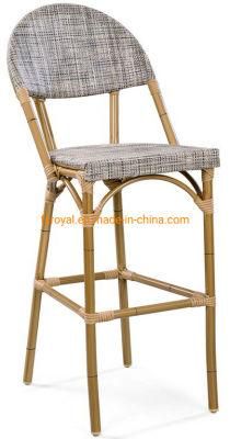 UV Resistant Restaurant Modern Restaurant Rattan Wicker Back High Bar Stool Home Chair Stools